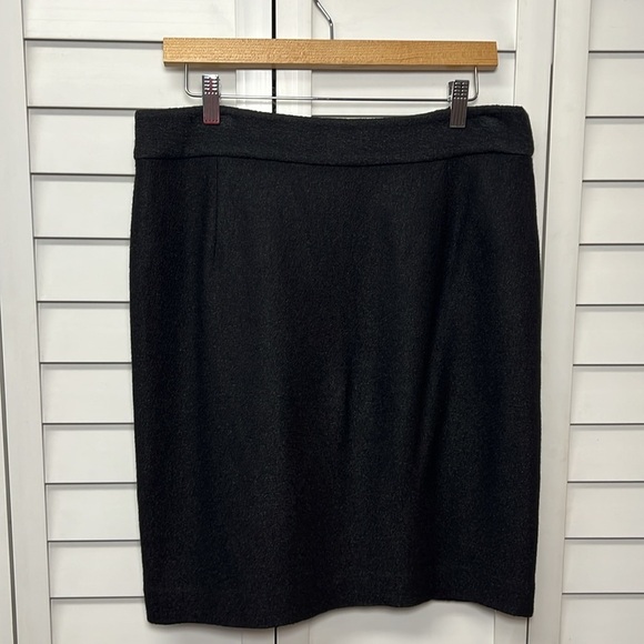 Banana Republic Wool Blend Zipper Lined Pencil Skirt Size 12 Black - Picture 6 of 8